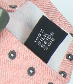 Jules B Men's Pink Silk Polka Dot Tie