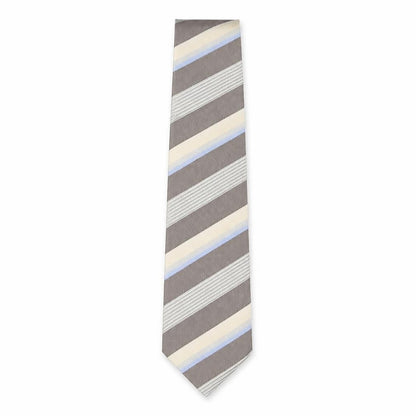 Mens Racing Green Silver Striped 100%  Tie