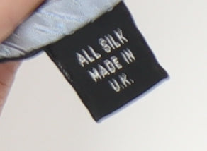 Tom English Men's Grey Geometric Silk Tie