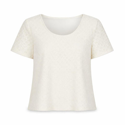 Womens UK Size S/M Bonmarché Ivory Basic T-Shirt