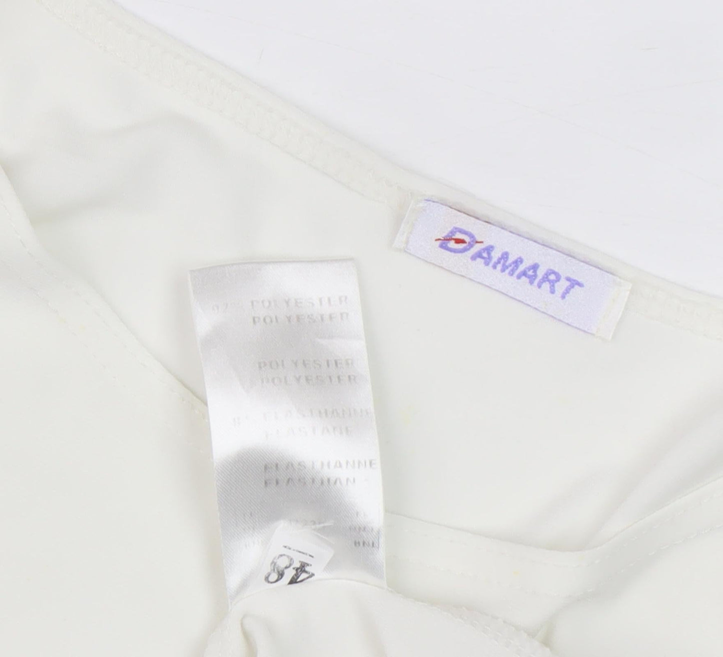 Womens UK Size 14 Damart Beige Basic T-Shirt