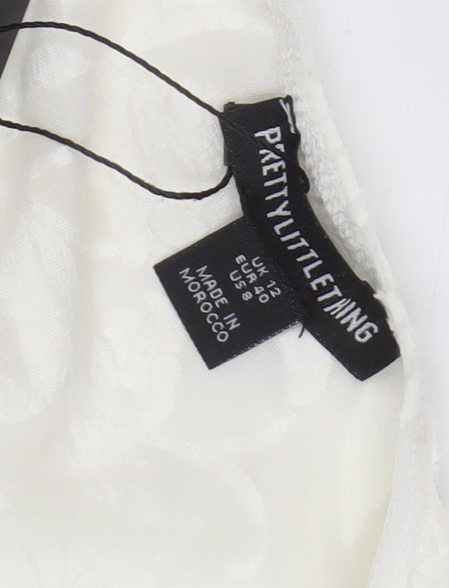 PrettyLittleThing White Floral Halter Jumpsuit Size 12