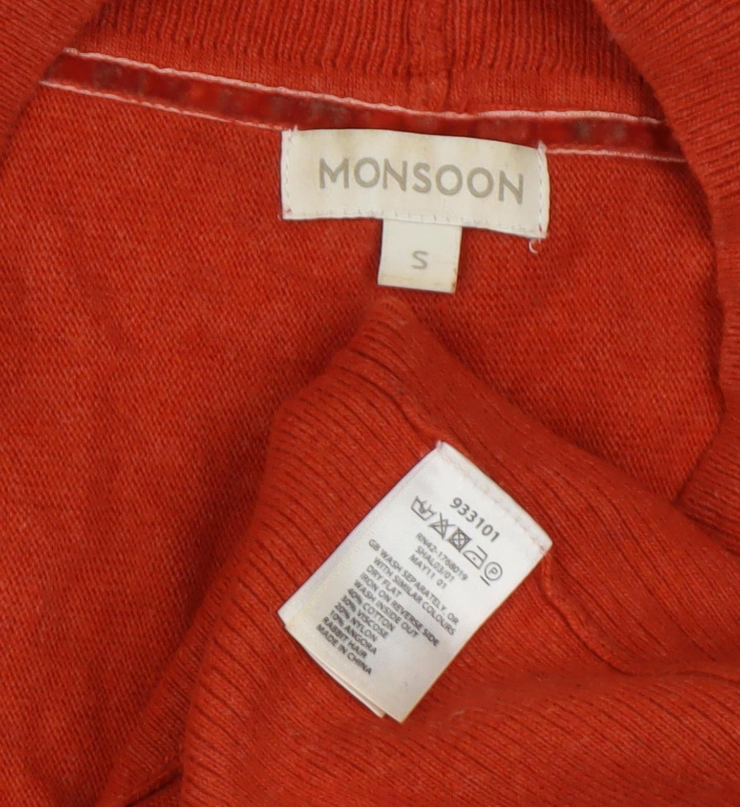 Womens UK Size S Monsoon Red  Jumper