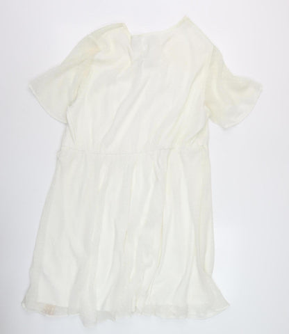 Simply Be Ivory Women's Dress, Size 18, Elegant Half Sleeve
