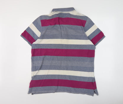 Maine New England Men's Multicoloured Striped Polo L