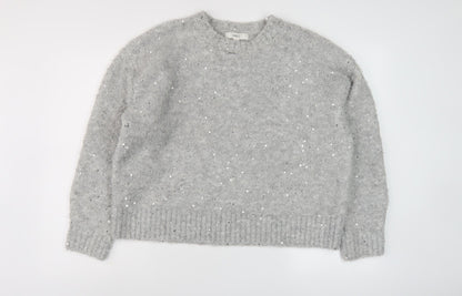 Womens UK Size L Marks and Spencer Grey Pullover Jumper