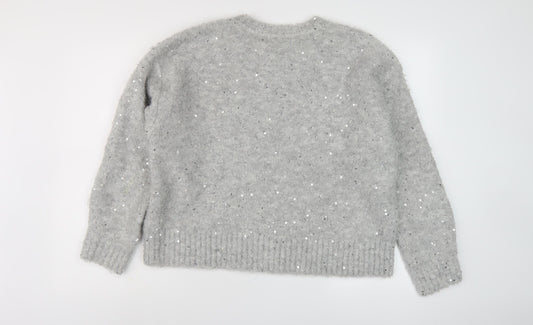 Womens UK Size L Marks and Spencer Grey Pullover Jumper