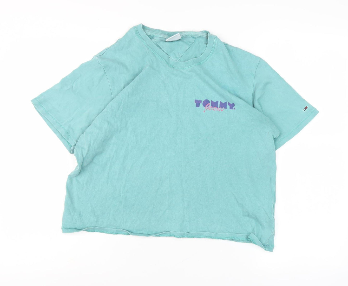Unisex Adults UK Size S Tommy Jeans Blue Basic T-Shirt