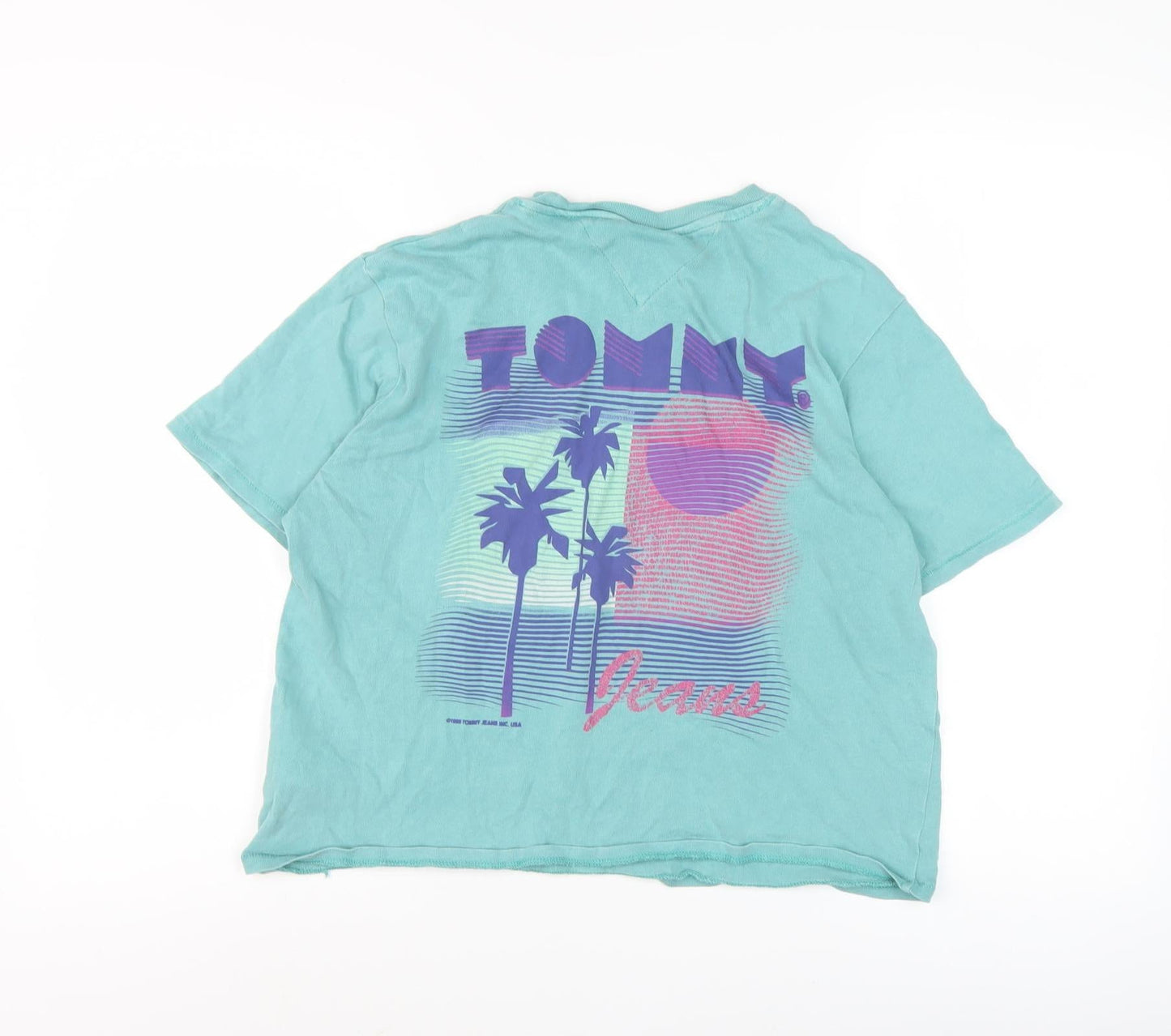 Unisex Adults UK Size S Tommy Jeans Blue Basic T-Shirt