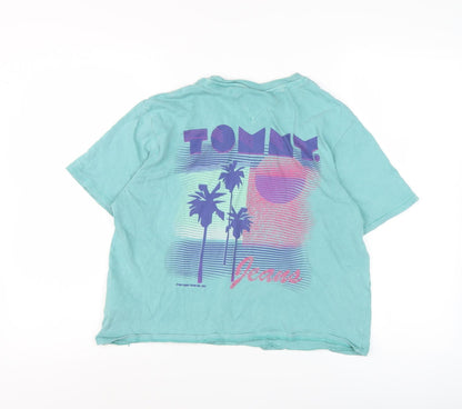 Unisex Adults UK Size S Tommy Jeans Blue Basic T-Shirt