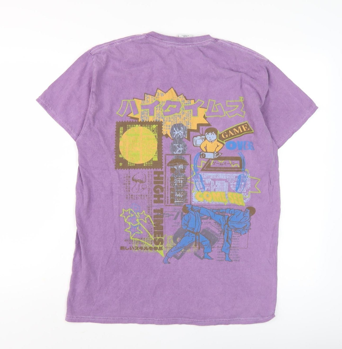 Unisex Adults UK Size XS Urban Outfitters Purple Basic T-Shirt