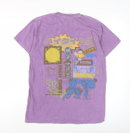 Unisex Adults UK Size XS Urban Outfitters Purple Basic T-Shirt