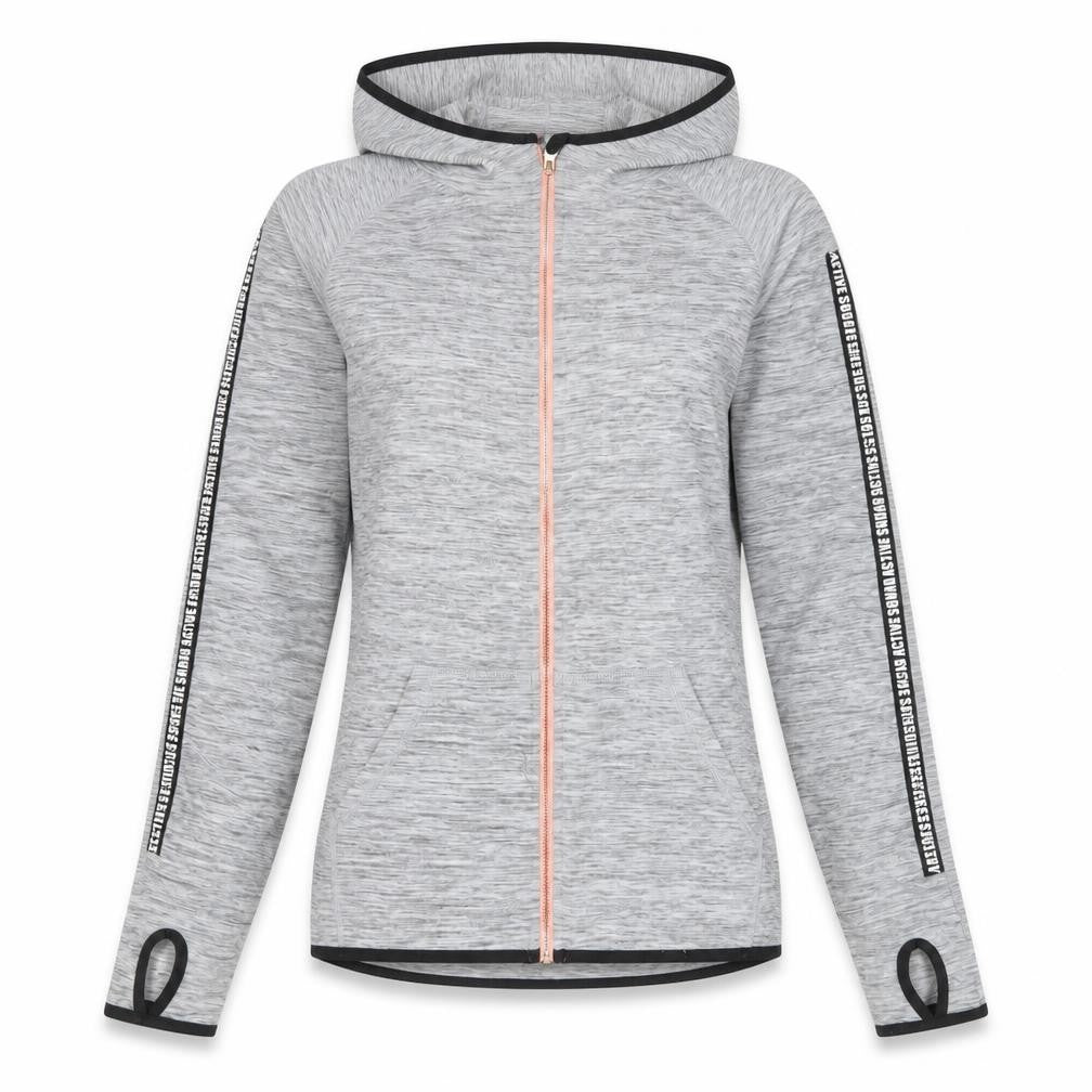 Front view of H&M Teen Grey Full Zip Hoodie, size 12