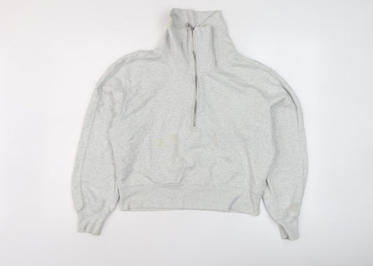 Abercrombie & Fitch Women's Grey Fleece Sweatshirt Size S