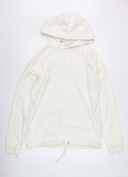 Topman Ivory Pullover Hoodie, Men's M, Cotton, Hooded