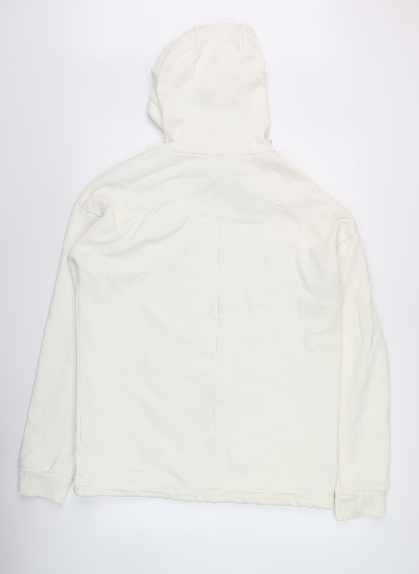 Topman Ivory Pullover Hoodie, Men's M, Cotton, Hooded