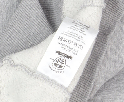 Leeds United Grey Pullover Sweatshirt, Unisex, Size 16