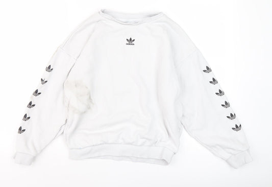 Adidas Women's White XS Pullover Sweatshirt