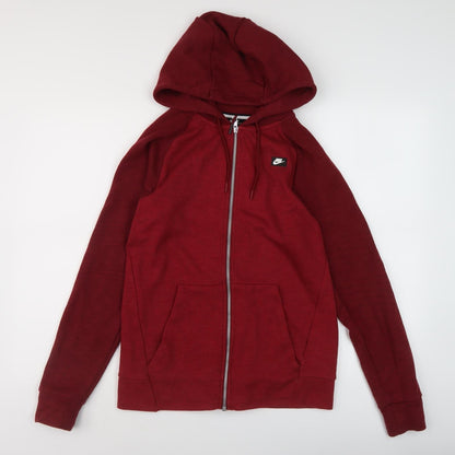 Mens UK Size XS Nike Red Full Zip Hoodie