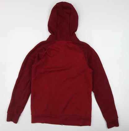 Mens UK Size XS Nike Red Full Zip Hoodie