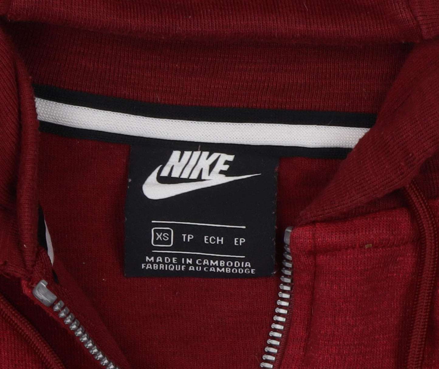 Mens UK Size XS Nike Red Full Zip Hoodie