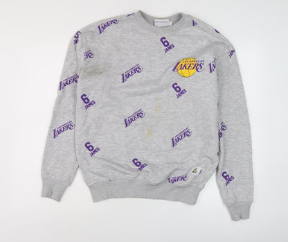 Mens UK Size S NBA Grey Pullover Sweatshirt