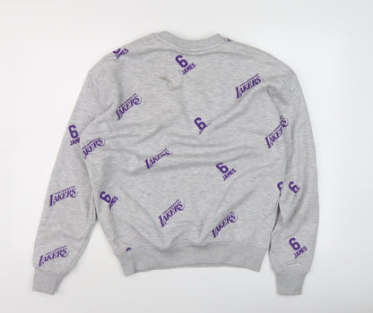 Mens UK Size S NBA Grey Pullover Sweatshirt