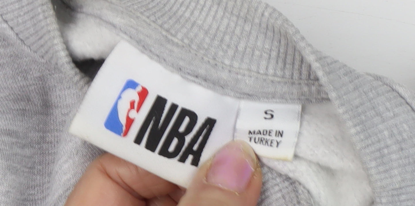 Mens UK Size S NBA Grey Pullover Sweatshirt