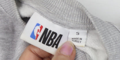 Mens UK Size S NBA Grey Pullover Sweatshirt