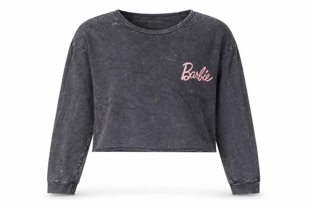 Womens UK Size S Barbie Grey Pullover Sweatshirt