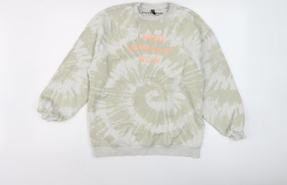 Divided Unisex Beige Tie-Dye Pullover Sweatshirt XS