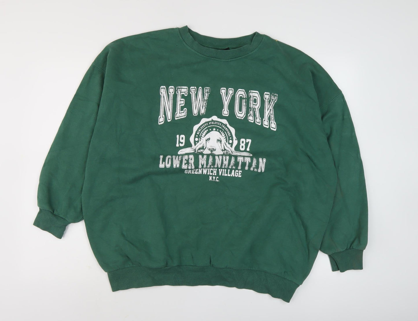 Oh Me Oh My Green Graphic Pullover Sweatshirt Size 10