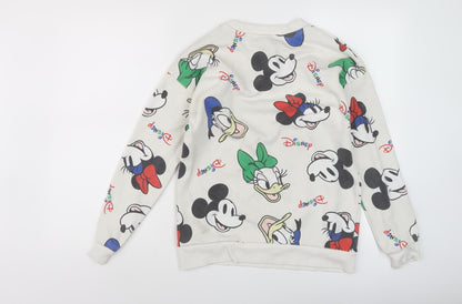 Womens UK Size S Disney Multicoloured Pullover Sweatshirt