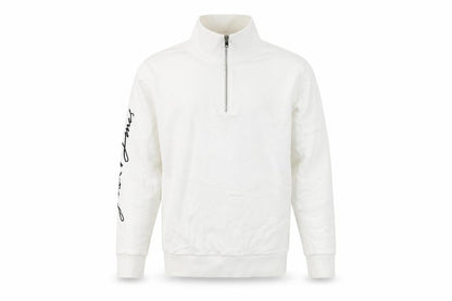 Mens UK Size M JACK & JONES White 1/4 Zip Sweatshirt