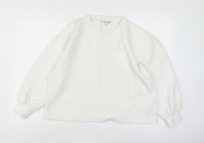 Great Plains Women's White Crew Neck Sweatshirt - Size S