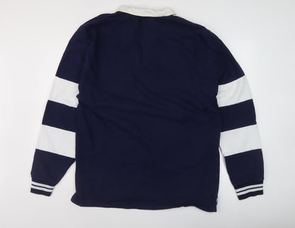 Russell Athletic Men's Blue XL Striped Polo