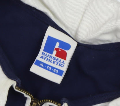 Russell Athletic Men's Blue XL Striped Polo