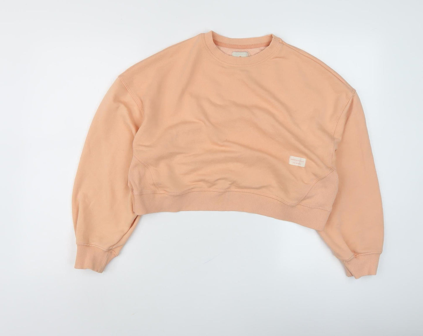 Womens UK Size S Pull&Bear Orange Pullover Sweatshirt