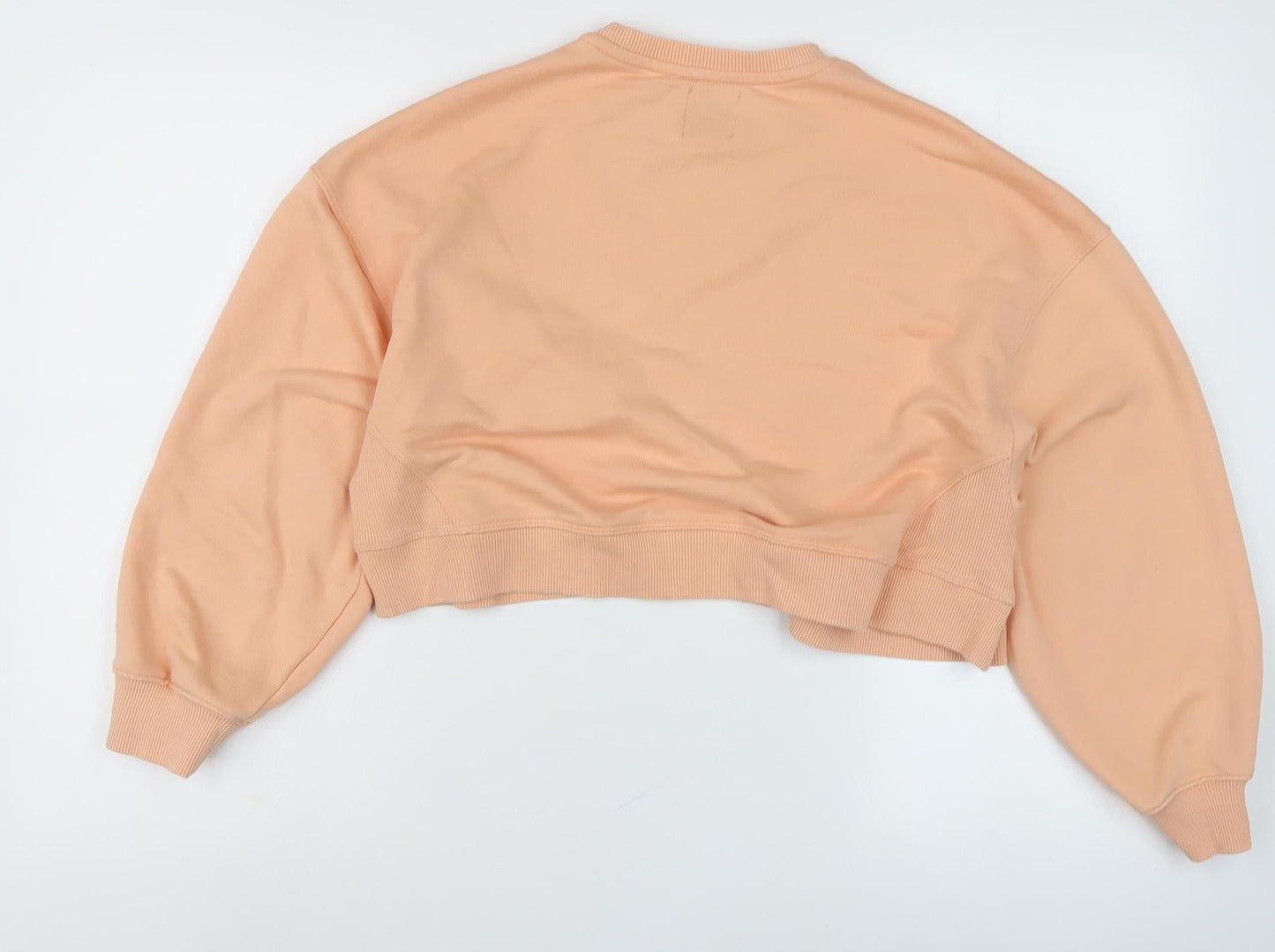Womens UK Size S Pull&Bear Orange Pullover Sweatshirt