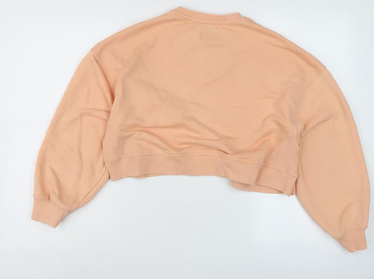 Womens UK Size S Pull&Bear Orange Pullover Sweatshirt