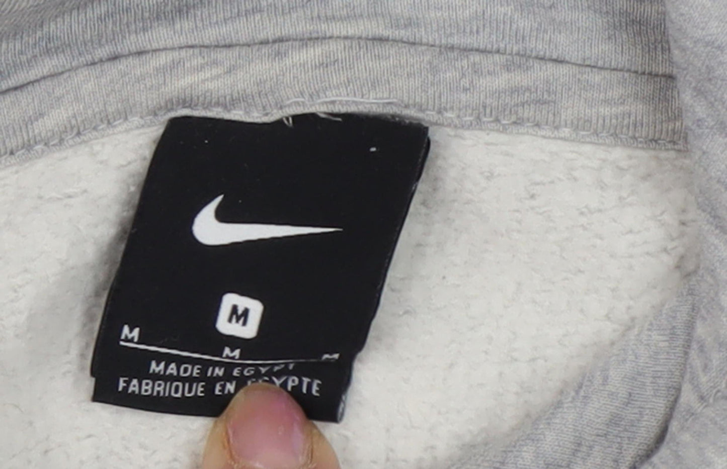 Mens UK Size M Nike Grey Pullover Hoodie