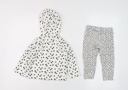 Disney Unisex Lounge Set, White, 12-18 Months, Hooded Minnie Mouse