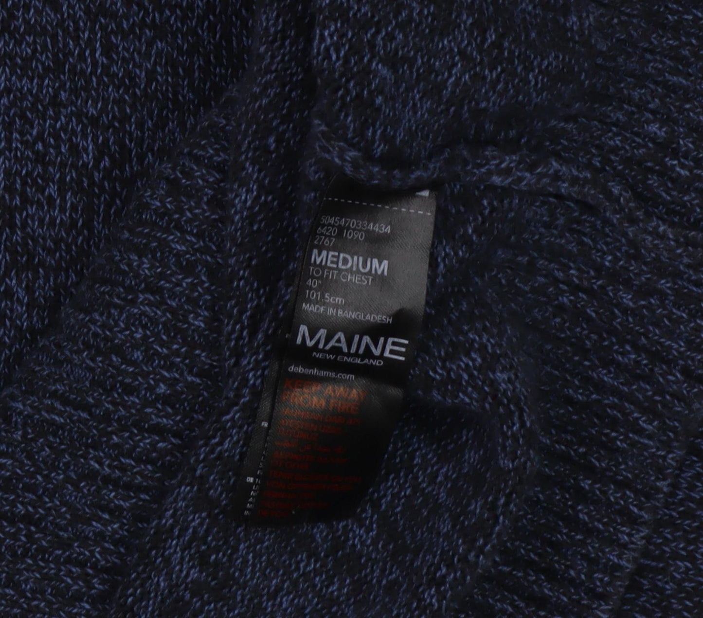 Maine New England Men's Blue Crew Neck Pullover Jumper M