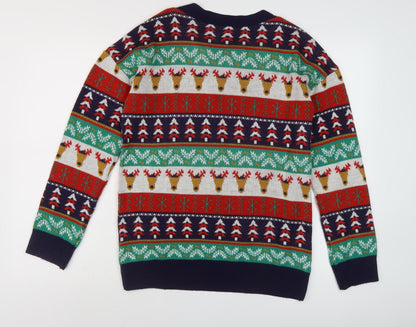 ASOS Christmas Jumper, Unisex, Multicoloured, Size 4 Plus