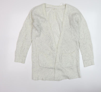 Womens UK Size 6 Fat Face Ivory Cardigan Jumper