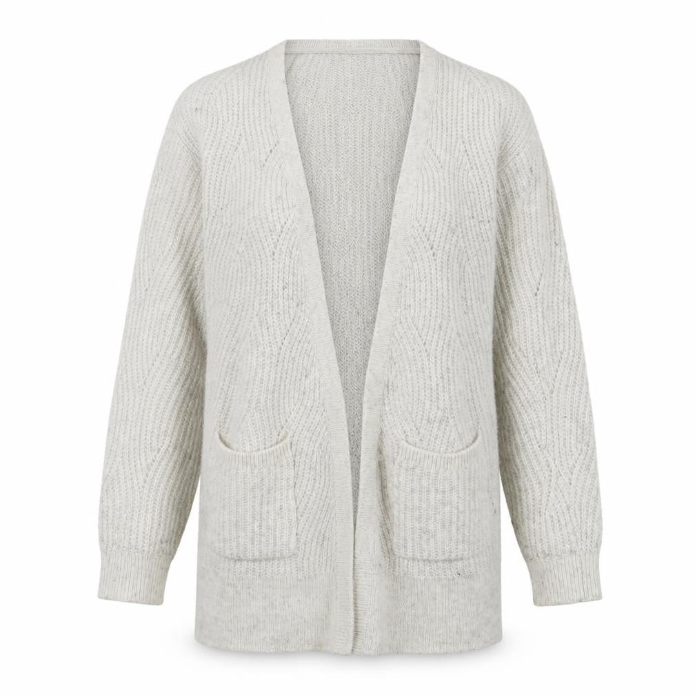 FatFace Women's Ivory Cable-Knit Cardigan Size 6