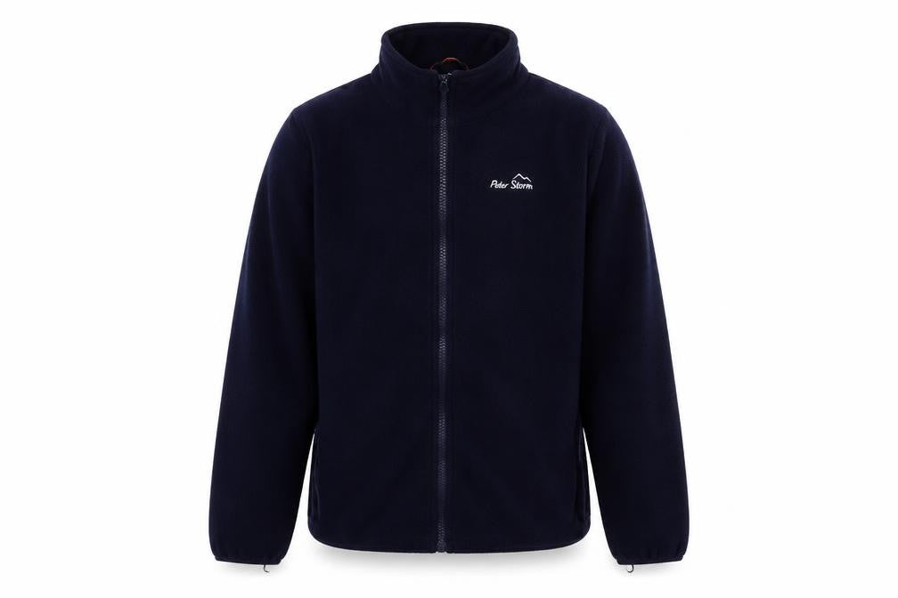 Front view of Peter Storm boys’ black zip basic jacket 11-12 years outdoor