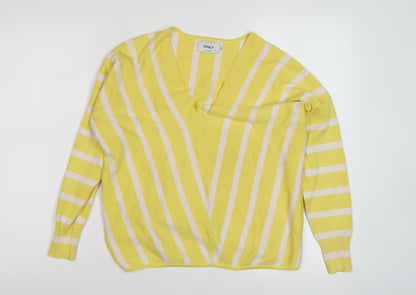 Womens UK Size XS Only Yellow Pullover Jumper