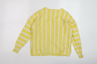 Womens UK Size XS Only Yellow Pullover Jumper