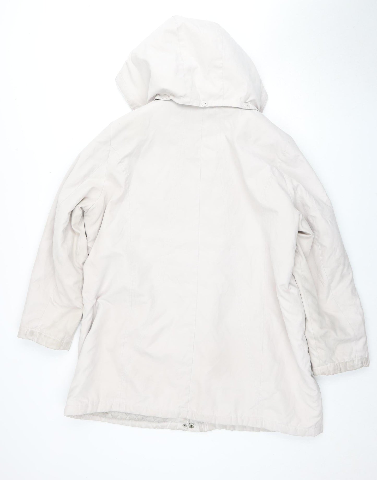 BM Collection Women's Beige L Rain Coat Jacket